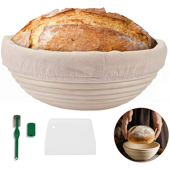 7 inch Round Banneton Proofing Basket, Torubia Proofing Baskets for Bread Baking for Professional & Home Bread Making.