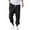 Black, variant on Men's Casual Pants Mens Casual Leggings Japanese Retro Style Loose Solid Color Pants Black 5XL