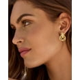 thumbnail image 2 of Celvieroot Gold Hoop Earrings for Women -Chunky Gold Hoop Earrings for Women -Hypoallergenic 18k Gold Plated Earrings -Knot Link Circle Geometric Drop Dangle Earrings Trendy Jewelry Fashion Gifts, 2 of 6