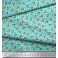 thumbnail image 3 of Soimoi Polyester Crepe Fabric Leaves, & Rose Floral Print Sewing Fabric Yard 42 Inch Wide, 3 of 3