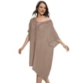 thumbnail image 1 of Vestido Holgado de Crochet para Mujer, Talla Grande, para Verano Marrón Talla Única, 1 of 7