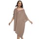 thumbnail image 1 of Vestido Holgado de Crochet para Mujer, Talla Grande, para Verano Marrón Talla Única, 1 of 7