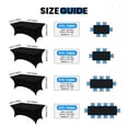 thumbnail image 2 of Utopia Kitchen Spandex Tablecloth 1 Pack [4FT, Black] Tight, Fitted, Washable and Wrinkle Resistant Stretch Rectangular Patio Table Cover for Event, Wedding, Banquet & Parties [48Lx30Wx30H Inch], 2 of 9