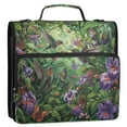 thumbnail image 4 of 3 Ring Zipper Binder with Shoulder Strap Waterproof Trapper Keeper 2 Inch D-Ring 500 Sheets Capacity Hummingbirds Dance in Leaves, 4 of 7