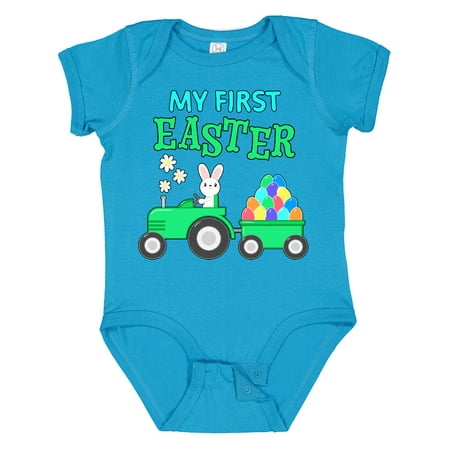 

Inktastic My First Easter Bunny and Tractor Gift Baby Boy or Baby Girl Bodysuit