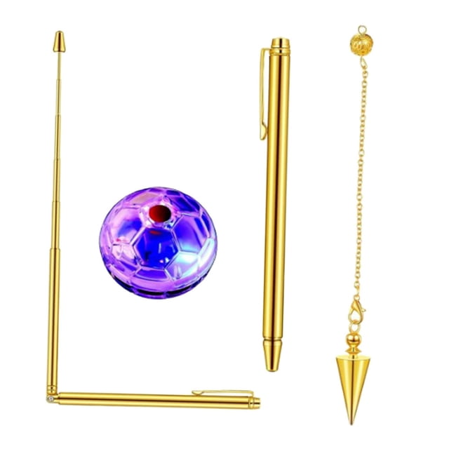 BELOVING Ensemble de Tiges de Radiesthésie en Cuivre, Rétractable Pratique Professionnel Paranormal Divination 4 Pcs
