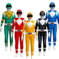thumbnail image 4 of Disfraz de Powers Samurai Sentai Shinkenger Rangers para adultos y niños, superhéroe, cosplay, fiesta de cumpleaños de Halloween, mono, traje Zentai, 4 of 5