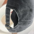 thumbnail image 7 of ZACPNCV Fashionable Boys And Girls Washed Denim Cap Baseball Cap Sunshade Hatpeaked Cap Black, 7 of 7