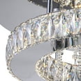 thumbnail image 3 of CWI Lighting Veil Transitional Metal LED Flush Mount Light in Chrome, 3 of 4