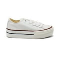 thumbnail image 3 of Victoria Girls Tribu Canvas Platform Trainers, White,13 M US, 3 of 7