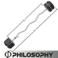 thumbnail image 4 of Philosophy Gym Rubber Fixed Barbell, 110 LB Pre-Loaded Weight EZ Curl Bar for Strength Training & Weightlifting, 4 of 6
