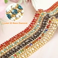 thumbnail image 4 of 1 Yard 3 Rows Rhinestone Close Chain Trim AB and Blue Rhinestone with Gold Base, 4 of 6