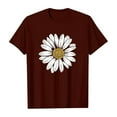 thumbnail image 2 of shqvo Girls Shirts Daisy Floral Tops Crewneck Short Sleeve Casual Summer T Shirts Flower Print Loose Fit Tees, 2 of 6