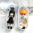 thumbnail image 2 of Clear Figure Display Bag with Metal Buckle Waterproof PVC Zipper Dustproof Portable OB11 BJD Doll Carrying Case Hanging Storage Bag, 2 of 5