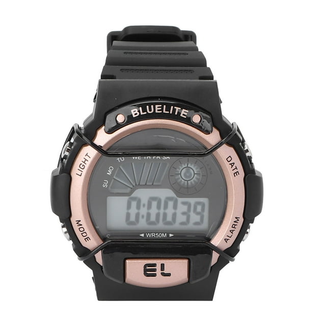 Enfants Montre Électronique Étanche Sport Lumineux Montres Numériques avec LED LightRose Or