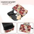 thumbnail image 5 of SCRAWLGOD Oil Painting Style Floral Print Red Beige Small Crossbody Bag for Women Casual Leather Crossover Shoulder Bag Women's Cross Body Handbag with Anti-Theft Zipper, 5 of 7