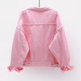 thumbnail image 4 of Women Spring And Autumn Coats Warm Solid Long Sleeve Denim Jacket Outerwear, 4 of 4