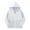 White, variant on Youth Solid Color Zip-Front Hooded Sweatshirt with Pockets Boys Girls Casual Long Sleeve Pullover Top Hooded Sweatshirt