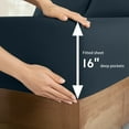 thumbnail image 6 of SONORO KATE 6 Pieces Bed Sheet Set, 1800 Series Soft Microfiber California King Sheets with 16" Deep Pocket, Navy Blue, 6 of 7