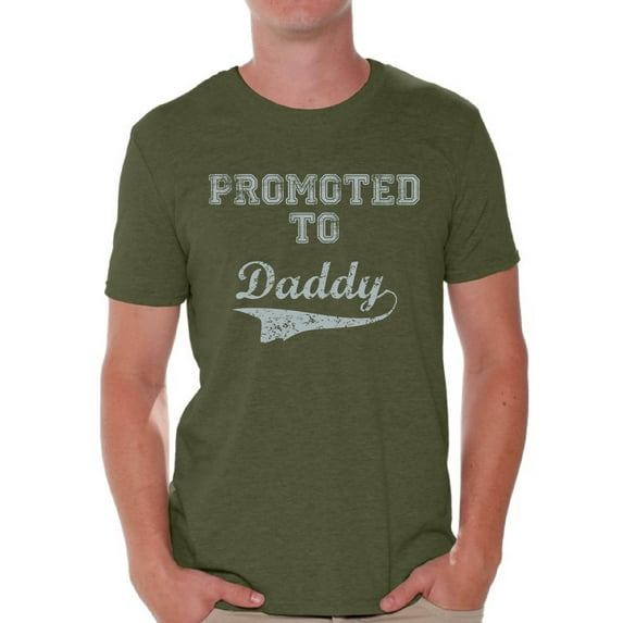 Awkward Styles Men's Promoted to Daddy Cute Graphic T-shirt Tops New Dad Father's Day Gift Father To Be