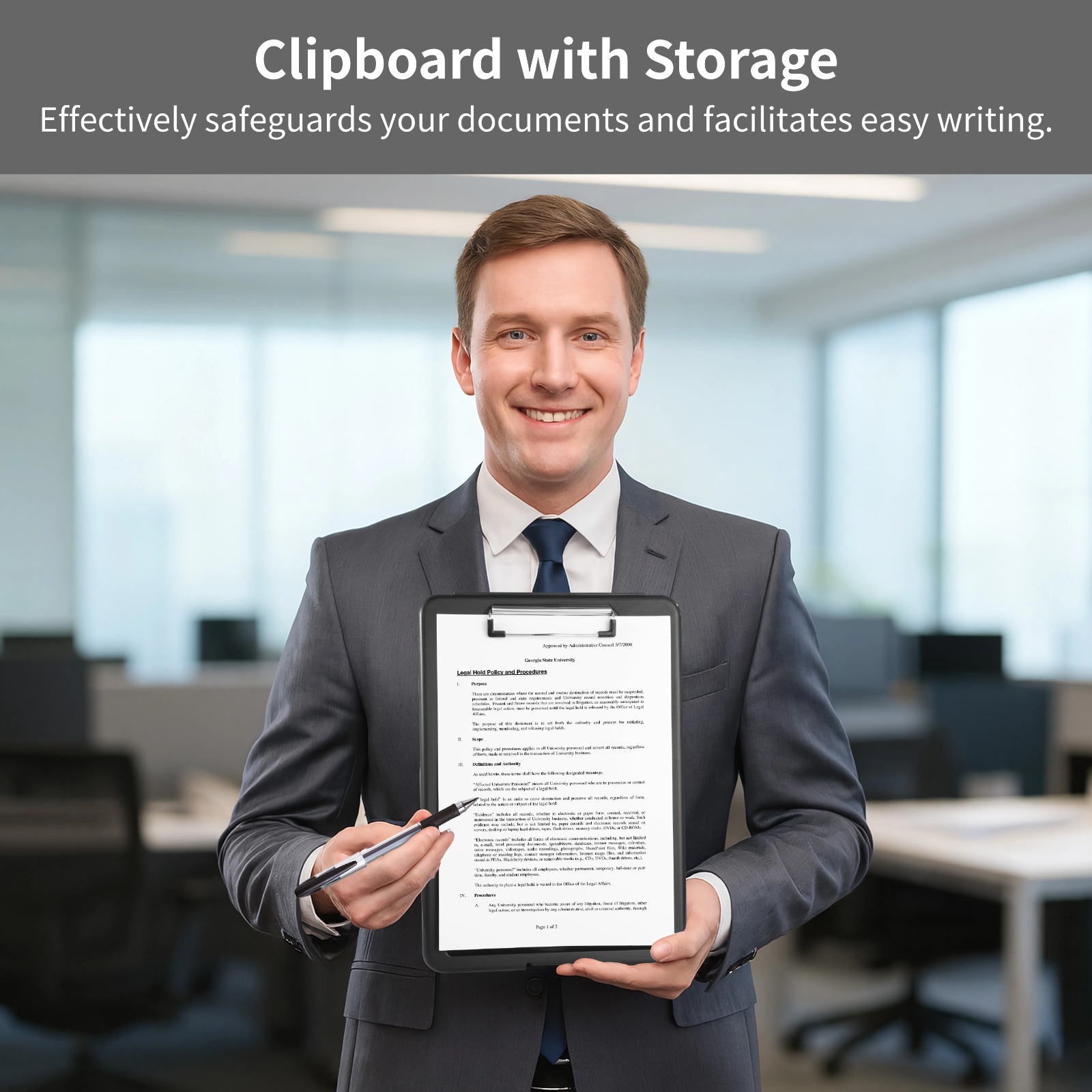 8 Pack Plastic Clipboards with Storage – 9.4" x 13.4" Nurse Clipboard Organizer, Waterproof File Folder with Pen Holder, Secure Clip & Lock, for Teachers, Office & Medical Use