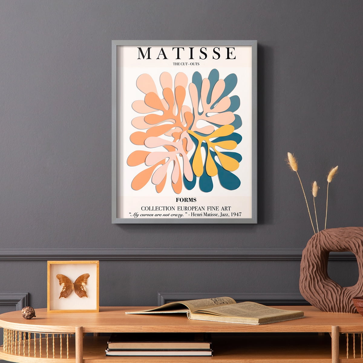 Matisse CXCIV Framed Print in Gray Solid Wood 8 x 10 Framed Print