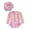 Pink, variant on Bagilaanoe Toddler Baby Girl One-Piece Swimsuit Floral Rainbow Print Long Sleeve Zipper Rashguard Swimwear + Swimming Cap 6M 12M 18M 24M 3T 4T Kids Ruffle Bathing Suit