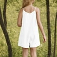 thumbnail image 3 of Diufon Girls Rompers for Summer Vacation Cotton Linen Sleeveless Short Jumpsuits with Adjustable Bow Tie Strap, 3 of 8