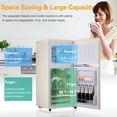thumbnail image 4 of 3.5 Cu. Ft Mini Fridge Compact Refrigerator with Top-Freezer,7- Level Adjustable Thermostat, Adjustable Shelves For Bedroom, Office, Kitchen, Apartment, Red, 4 of 7