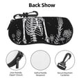 thumbnail image 3 of Vsdgher Vintage Black white Plant skull Sunglasses Soft Case Neoprene Zipper Eyeglass Case, Zipper Portable Spectacle Cases for Men Women, 3 of 6