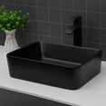 thumbnail image 3 of CoSoTower 19"X15" Black Ceramic Rectangular Vessel Bathroom Sink, 3 of 7
