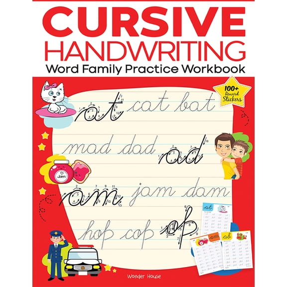 Cursive Handwriting: Word Family: Practice Workbook for Children, (Paperback)