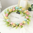 thumbnail image 2 of Easter Decoration Wreath 16.5" Artificial Flower Wreath with Easter egg Front Door Wall Window Party Decoration,Spring Festival Ornaments Gifts, 2 of 5