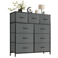 thumbnail image 1 of EDX Commode à 9 Tiroirs pour Chambre, Tour d'Organisation de Rangement en Tissu, Armoire, Gris, 1 of 9