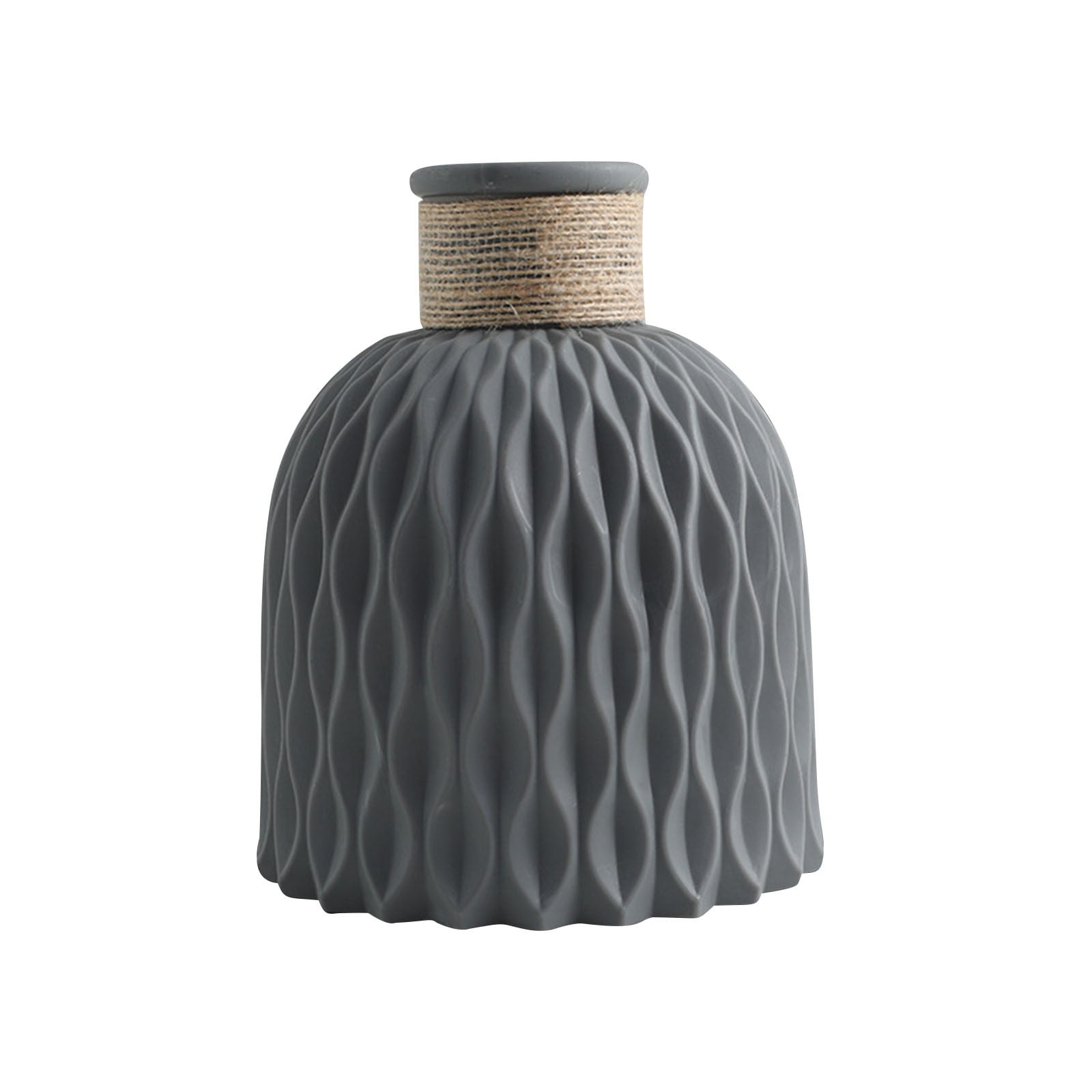 Vase décoratif en métal SOLANYI, à motifs, noir, 45,5cm, 22cm