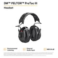 thumbnail image 2 of 3M™ PELTOR™ ProTac III Headset, Black, Headband, 2 of 7