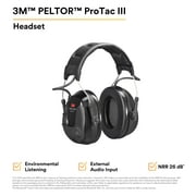 3M™ PELTOR™ ProTac III Headset, Black, Headband