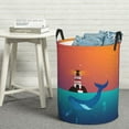 thumbnail image 5 of Goofa Lighthouse and Whale Printed Circular Hamper,Laundry Basket with Handles,Storage Baskets Foldable,Large Capacity Laundry Hamper-Small, 5 of 8
