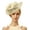 Beige, variant on Zulora Women's Fascinator Hat Feather Decorative Cap for Wedding Party Event