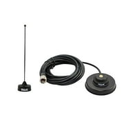 New Tram 1235 Black UHF PL-259 3 1/4" Magnet Mount & 1126-B UHF Antenna1/4 wave NMO Pre Tuned 410-490Mhz Mag Mount 17 foot Antenna Cable Roof or Trunk for Mobile Radios PL259 Connector for Icom Ken