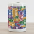 thumbnail image 2 of Casino Ceramic Toothbrush Holder, Stacks of Colored Casino Chips Betting Luck Leisure Repetition Illustration Print, Decorative Versatile Countertop for Bathroom, 4.5" X 2.7", Multicolor, by Ambesonne, 2 of 4