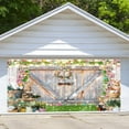 thumbnail image 2 of 8X6 ft Spring Happy Easter Bunny Egg Garage Door Decorations, Colorful Barn door photography Decor Garage Door Banner Cover, Easter indoor outdoor background Photography party decor, 2 of 5
