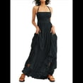 thumbnail image 2 of Vestidos Largos Bohemios Sexys de Verano Sin Espalda para Mujer Negro XL, 2 of 5