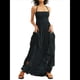 thumbnail image 2 of Vestidos Largos Bohemios Sexys de Verano Sin Espalda para Mujer Negro M, 2 of 5