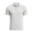 thumbnail image 5 of Kalauyu Mens Short Sleeve Work Shirts Turn Down Collar Button Up Tee Summer Casual Golf Solid Color Tops, 5 of 8