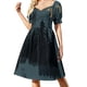 thumbnail image 3 of Un zorro en la noche salvaje Vestido de manga corta Mujer moda vestidos de lujo Vestido, 3 of 7