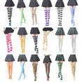 thumbnail image 5 of Colorful Striped Stockings Knee High Socks for Women over the Knee Socks Teen Thigh High Socks Warm Long Knee Hosiery, 5 of 5