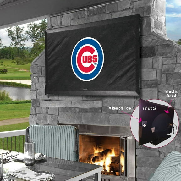 Black Chicago Cubs 35" x 25" TV Cover