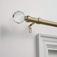 thumbnail image 4 of EXCLUSIVE HOME Crystal Ball 1" Curtain Rod and Coordinating Finial Set, Gold, Adjustable 66"-120", 4 of 6