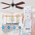 thumbnail image 7 of Ovlaim 48inch Modern Brown Indoor Ceiling Fan with Light and Remote, 4 Blades, Brushed Nickel Steel, 7 of 7